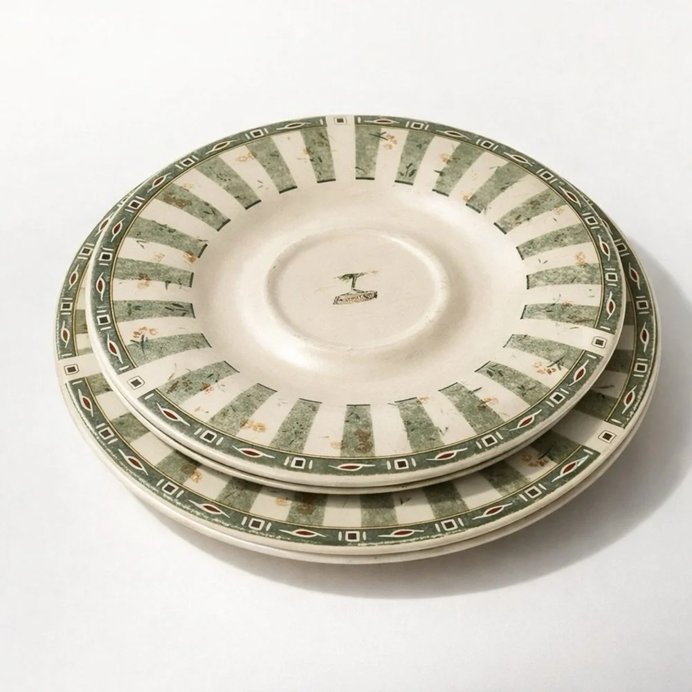 Pfaltzgraff Naturewood Stoneware Set - 12pc Botanical Cottagecore Dishes VTG